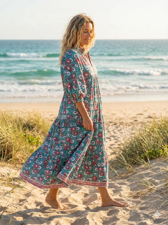 teal summer maxi dress Teal Color Block Summer Maxi Dress