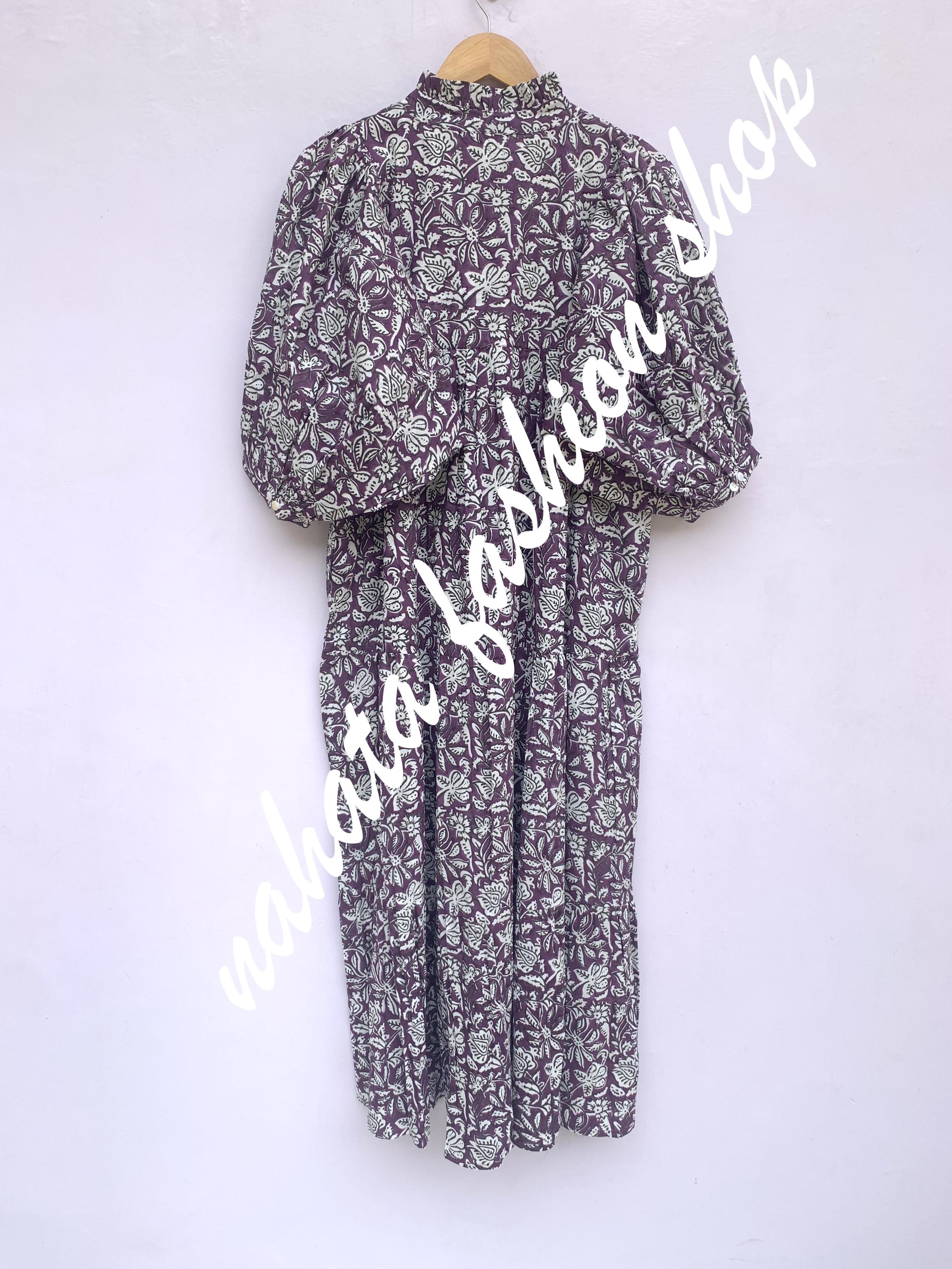 Robe Longue Fleurie En Coton Oli - Taille 10, Longueur 59 Pouces, Sans Manches, Occasion Très Bon état