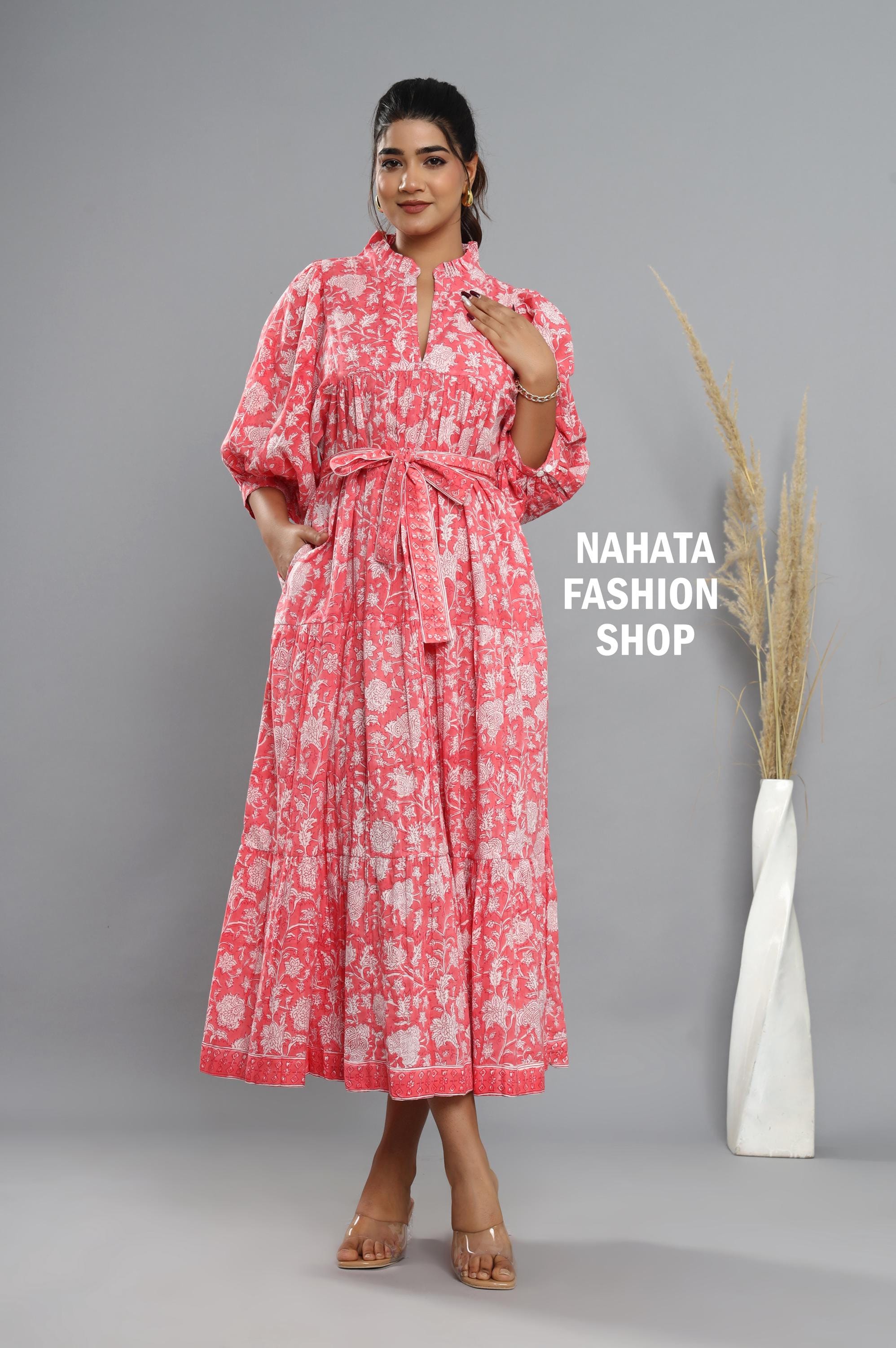 chinese dress ladies Floralie Strapless Gown in Pink Floral main image 0