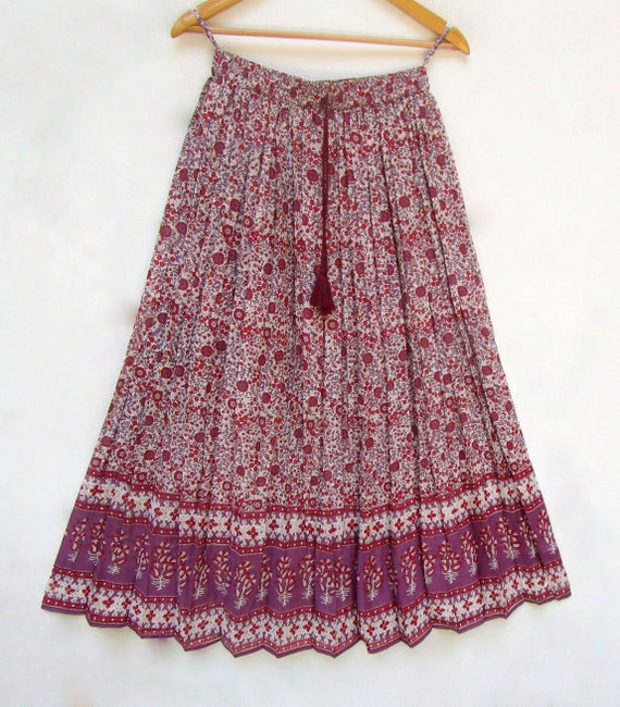 Cotton skirt ankle length hot sale