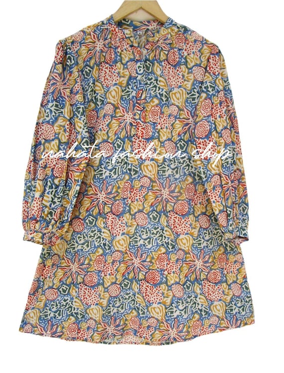 long sleeve colourful dress Vestido Maxi Work Of Art Long Sleeve - Multicolor