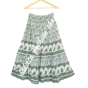 saias longas maxi femininas estampadas com serigrafia boho indiana - saias longas maxi florais para piquenique