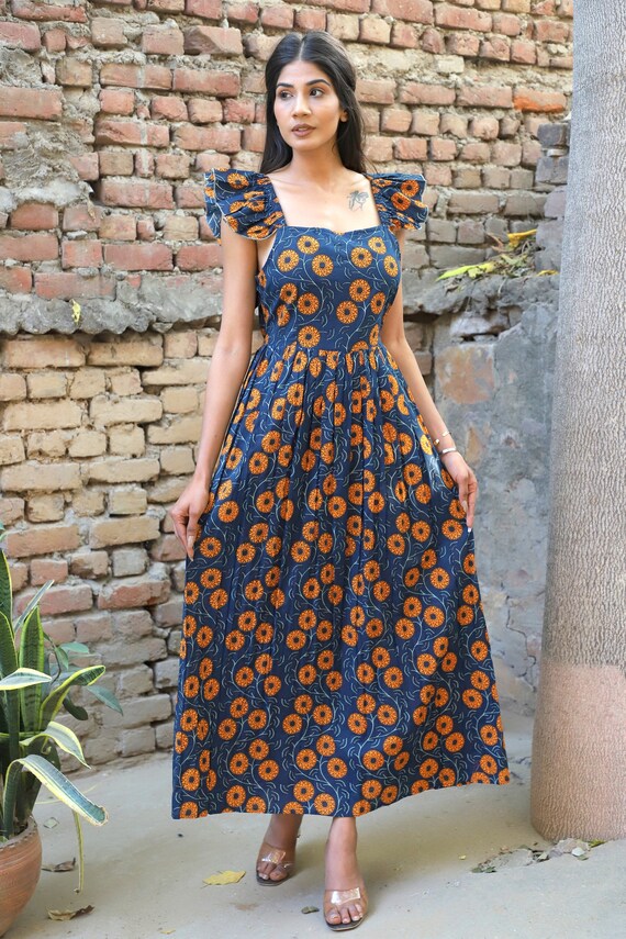 chinese dress ladies Printed Marron Long Maxi Dress main image 0