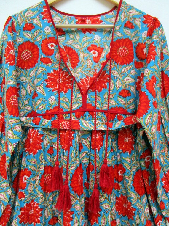 blue dress with orange flowers & Floral Maxi Orange and Blue Flowers Sleeveless