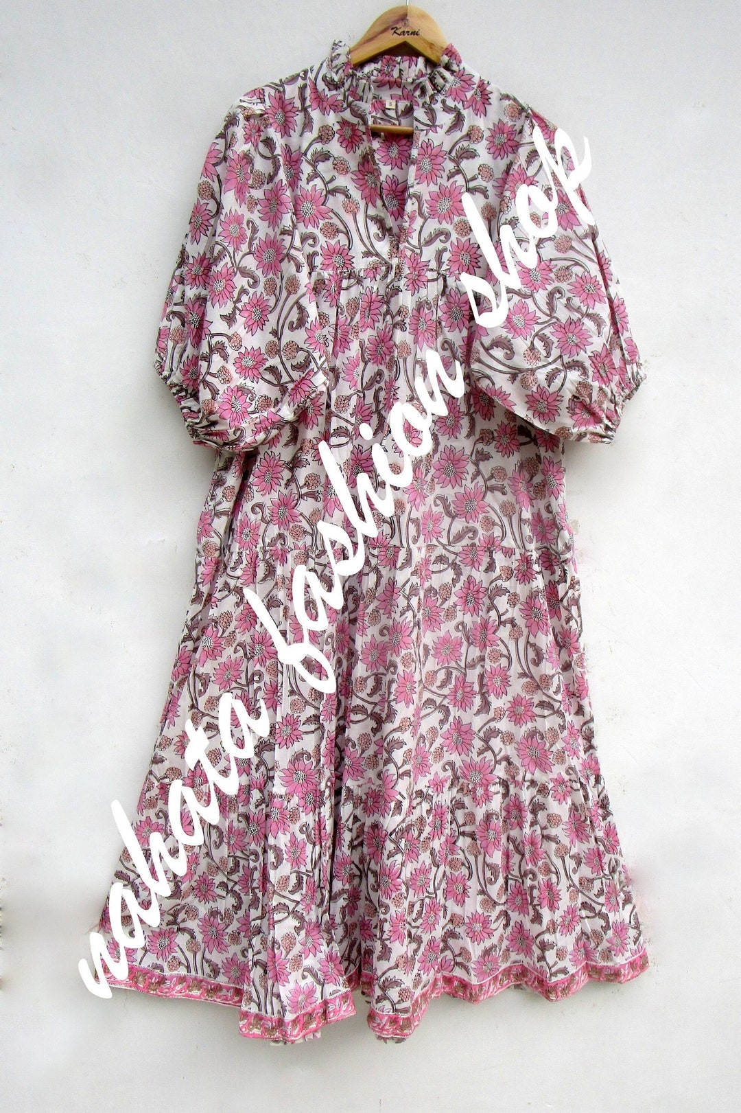 Pink Wildside Draped Neckline Maxi