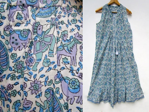Roman Empire Abstract Pattern Printed Ruffle Maxi Dress Henley