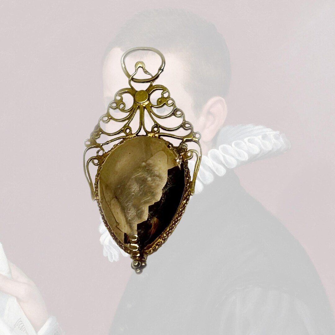 Antique 14k Gold Reliquary Locket, Victorian Portuguese Ex Voto Pendant ...