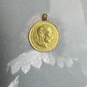 Antique 21k Gold Austro-Hungarian 20 Corona Coin Pendant (6.9 grams)