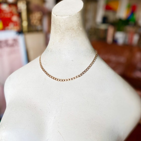 Vintage 9k Gold Chain, 9ct Solid Gold  necklace, … - image 7