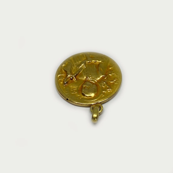 18k Gold Antique Religious Medal, 18k Gold Cathol… - image 4