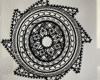 In The Hoop Circle Pattern 2 Digital Download Machine Embroidery Design File 4X4 Hoop