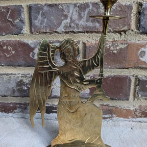 Brass Angel Candle Holder Christmas Decor