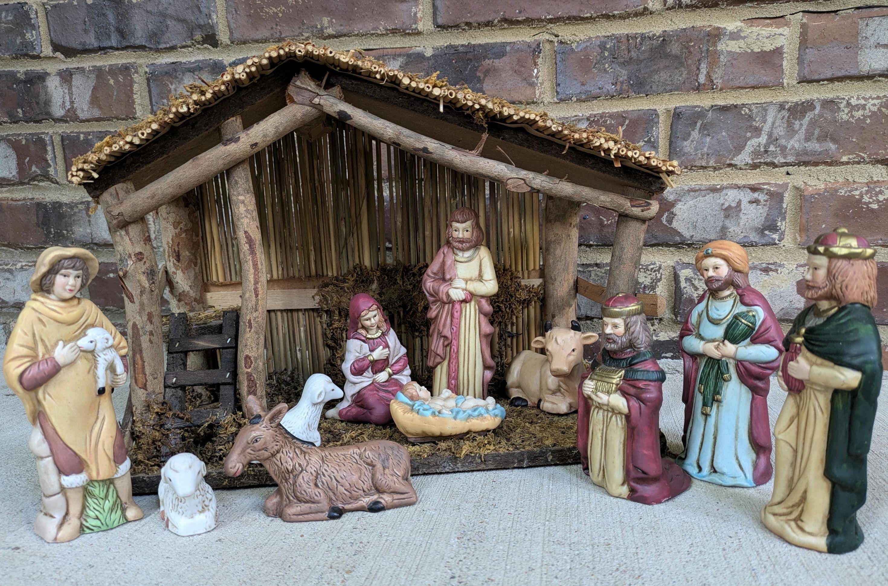 Vintage 12 Piece Porcelain Nativity Set by ABC Distributing Inc