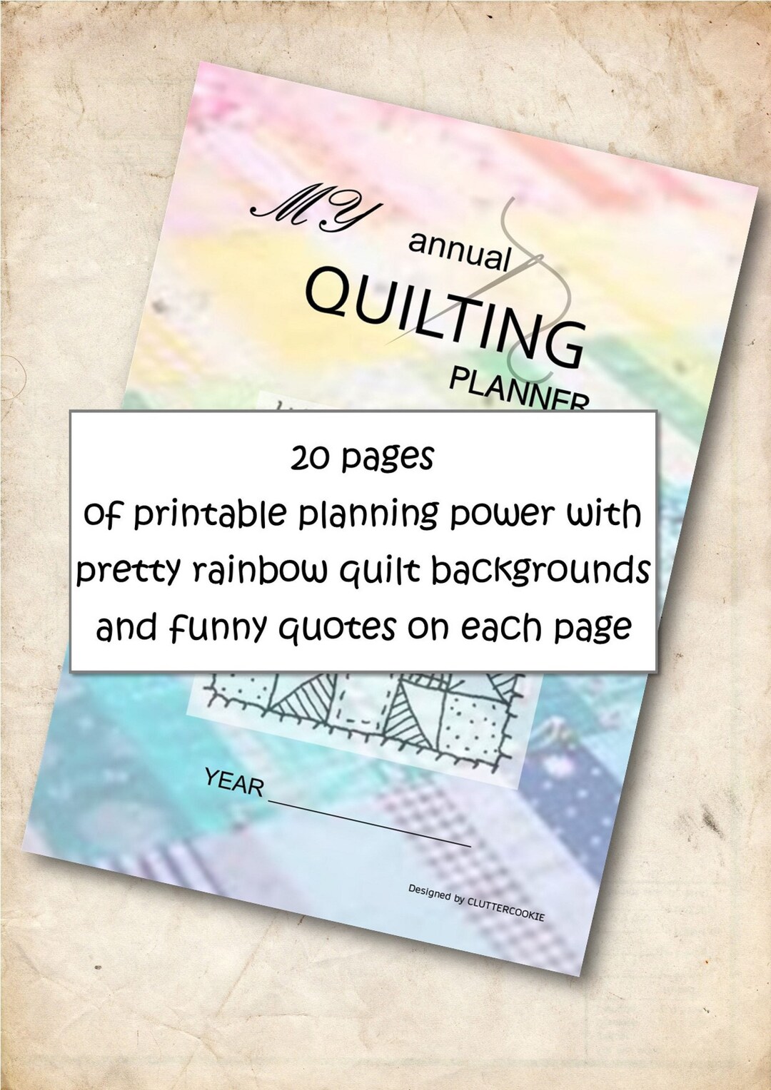 Annual Quilting Planner and WIP Tracker Printable PDF - Etsy