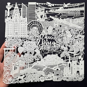 Bespoke Square Papercut Art Commission image 3