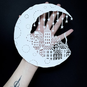 Moon Papercut Template - ‘City of Stars’