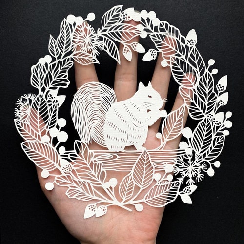 Hare - Rabbit Papercut Template - Etsy
