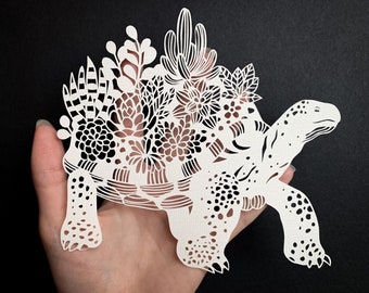 Plantilla de corte de papel de tortuga