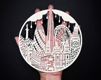 London Icons/Landmark Papercut Kunst