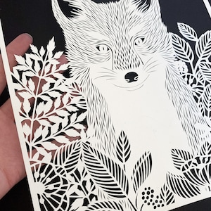 Fox Papercut Template