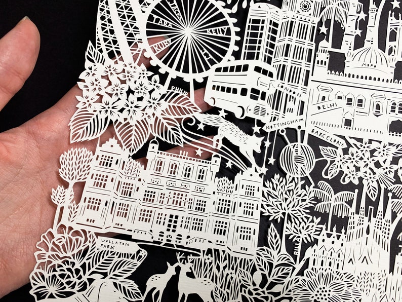 Bespoke Square Papercut Art Commission image 2