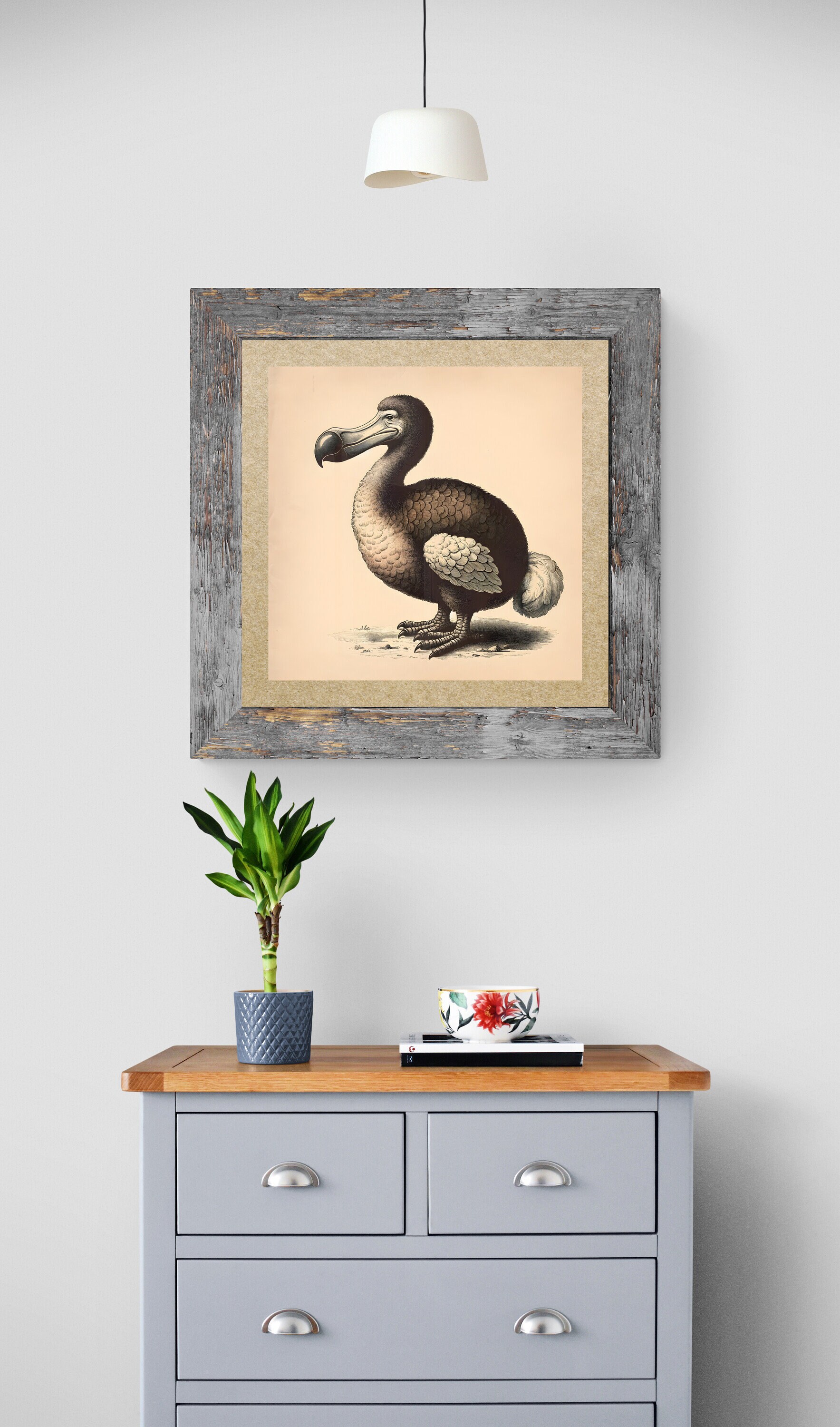The Extinct Dodo Bird, Vintage Style AI Generated Illustration, Wall ...