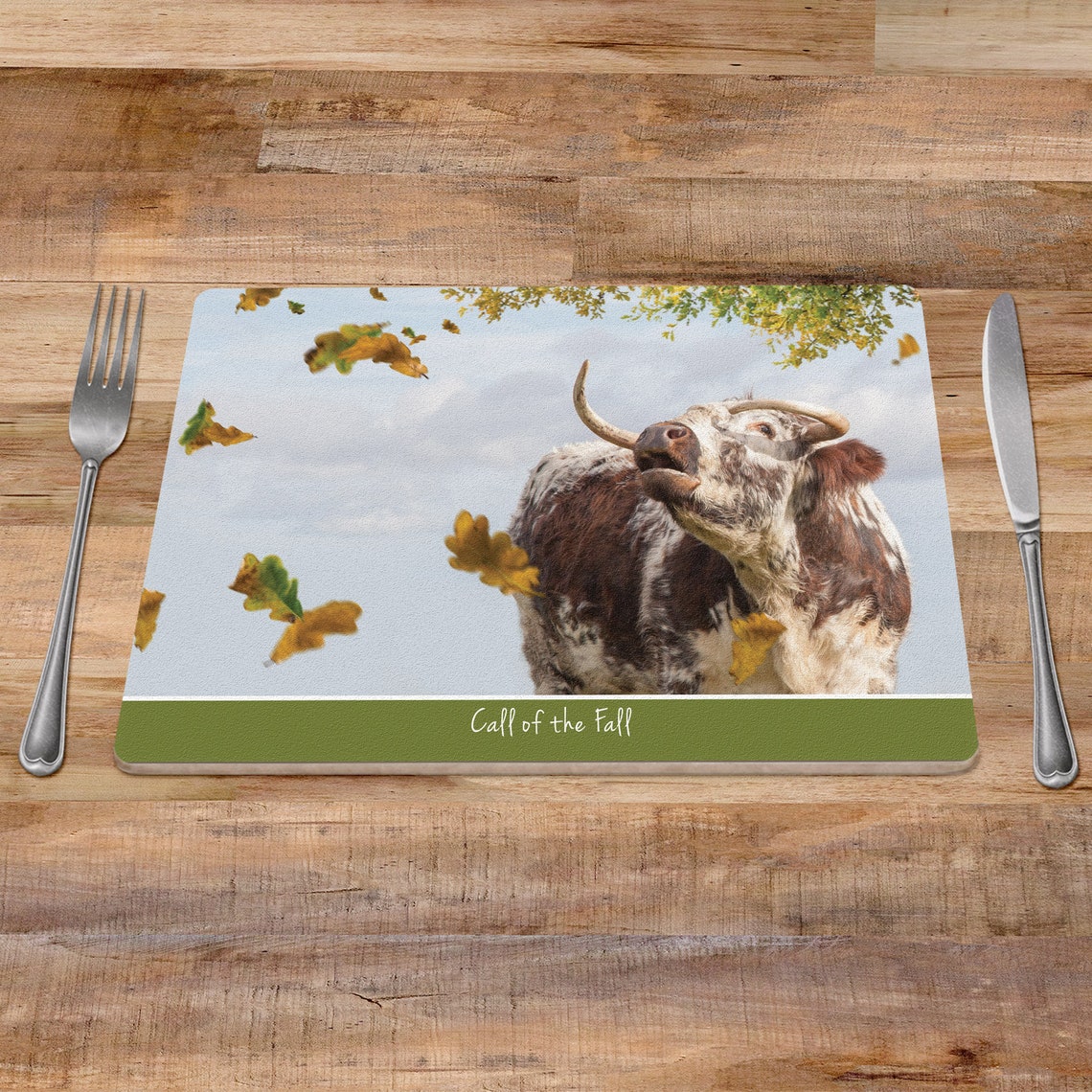Longhorn cow Placemat tablemats farmhouse placemats Etsy