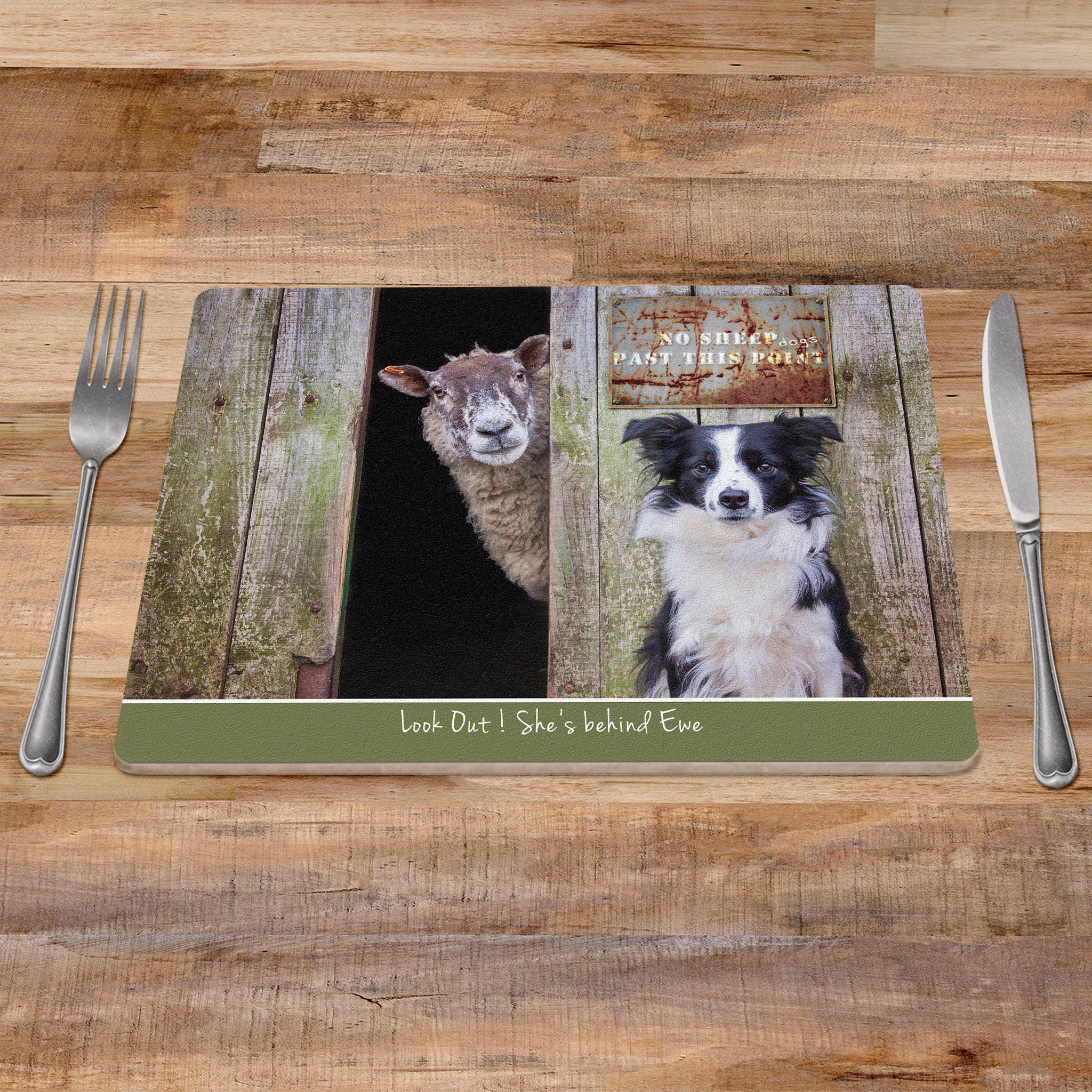 Placemat Border Collie farm animal placemats tablemats Etsy