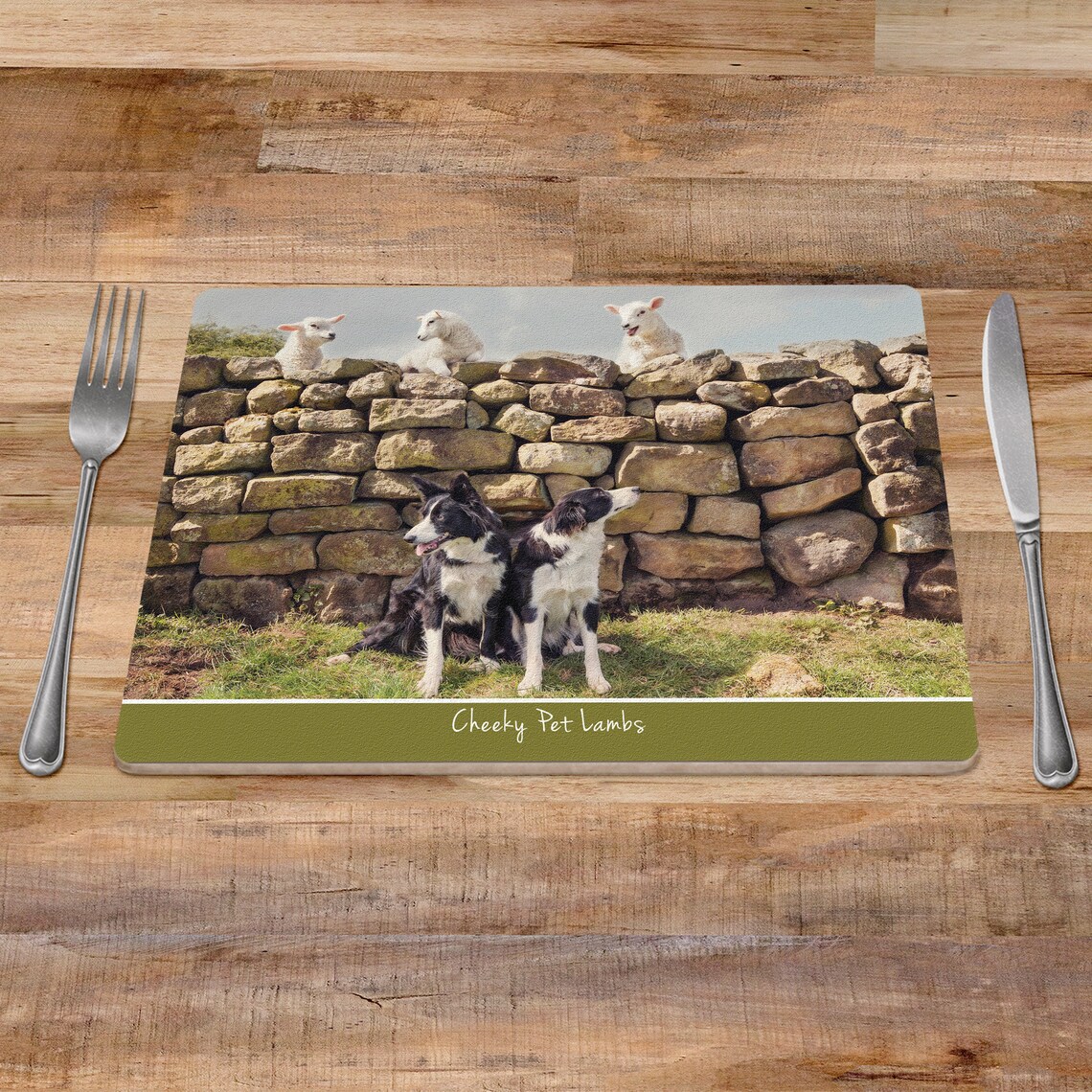 Placemat sheep & Border Collie funny farm animal placemats Etsy