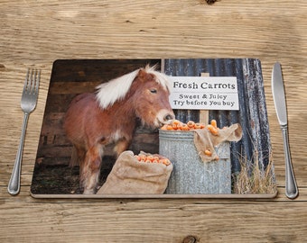 Placemat , Shetland Pony placemats, tablemats, Horse placemat, heat resistant placemats, funny animal placemat