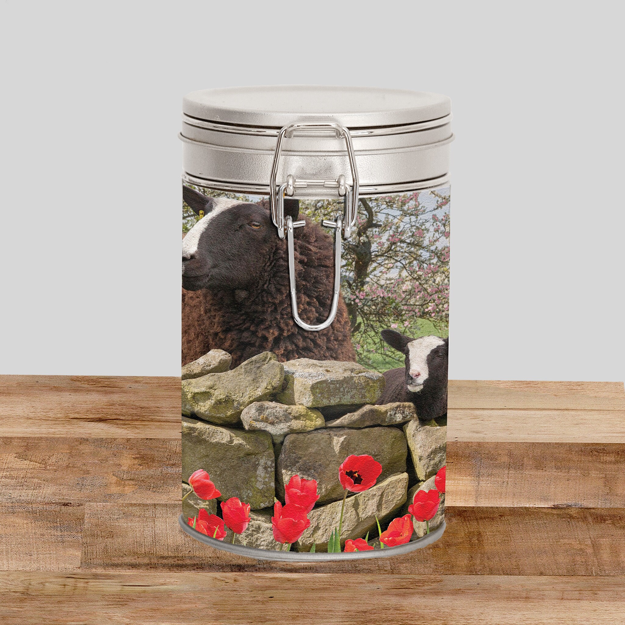 Clip lid storage tin Food storage tin gift idea Zwartble Etsy