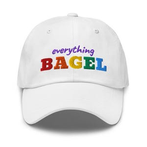 Gorra de papá con el orgullo de los bagels, bordada con letras de arcoíris, divertida para regalar, única, LGBTQ para amantes de los bagels