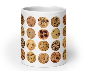 Chocolate Chip Cookies Mug, Cookie Lover Mug With Unique Cookie Design Mug, Funny Mug, Cookie Enthusiast Gift, Coffee Mug