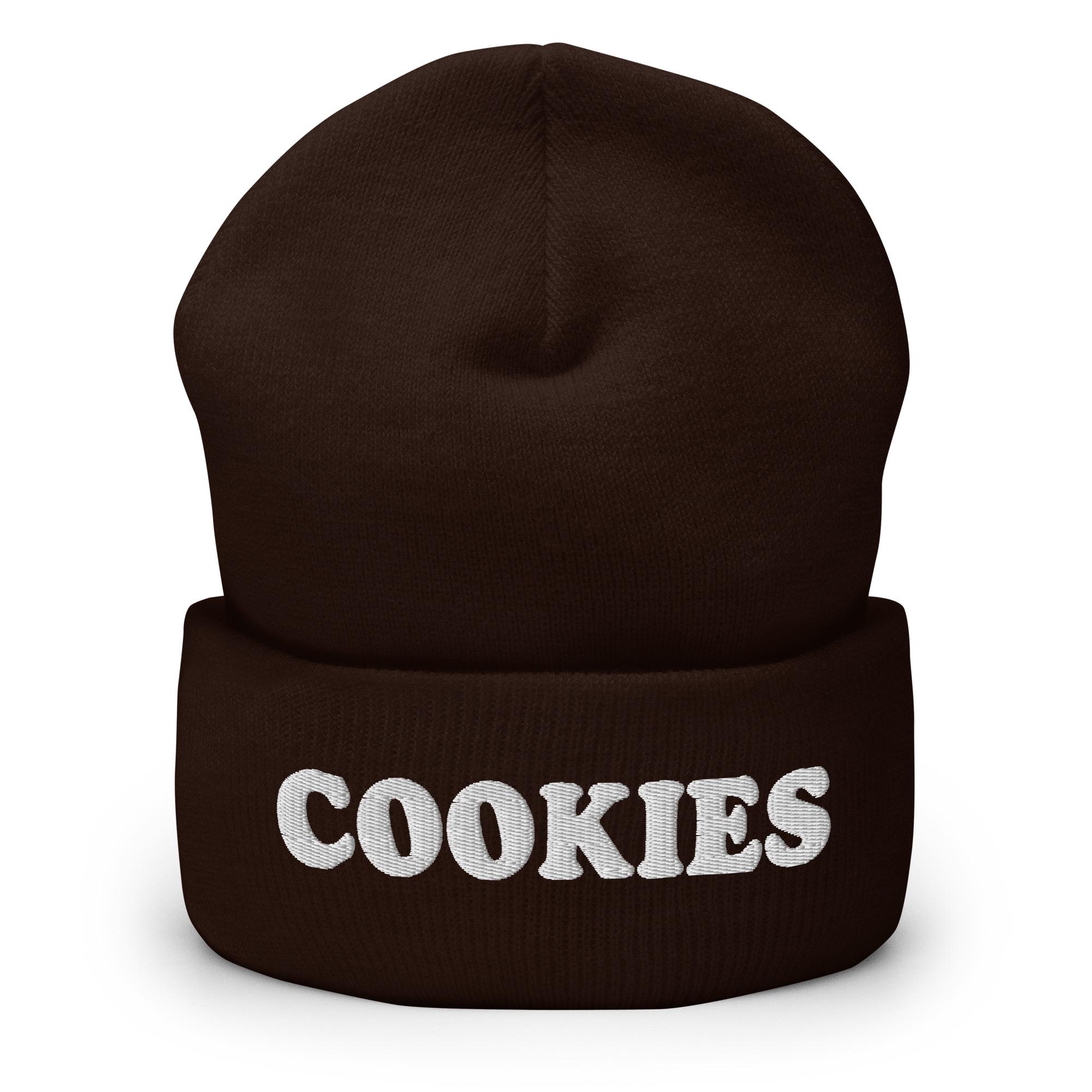Cookies Cuffed Beanie, Unisex Beanie for Cookie Lovers, Funny Beanie, Foodie Beanie, Cookie Enthusiast Gift For Foodie, Cookie Lover Hat
