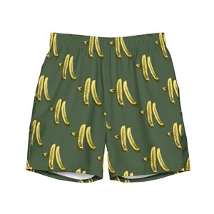 Pickles Gerecycleerde zwemshort met augurkpatroon Grappig badpak voor fijnproevers voor fijnproevers met augurkontwerp zwembroek Cadeau voor augurkliefhebber