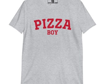 Pizza Boy T-Shirt, Unisex Varsity T-shirt for Pizza Lovers, Funny Food Shirt, Pizza T-shirt, I Love Pizza T-shirt, Pizza Graphic Tee