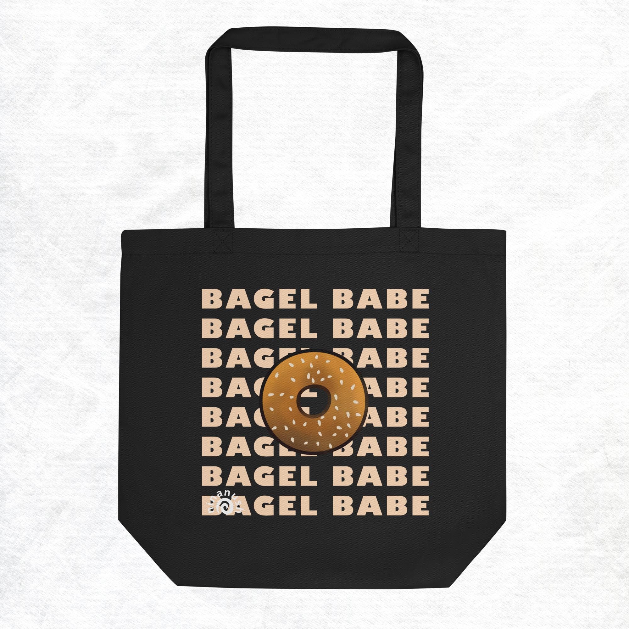 Bagel Babe Eco Tote Bag Bagel / Everything Bagel - Etsy