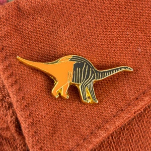 Dinosaur Enamel Pin, Sauropod pin, Rebbachisaurus Pin, Enamel Pin Badge,  Enamel Badge, Dinosaur Gift, Dinosaur Brooch