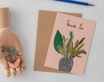 Thank you card, Plant Print, Plant Card, Botanical card, Botanical Print, Greeting Card, Illustration, Thank you cards, occasion card