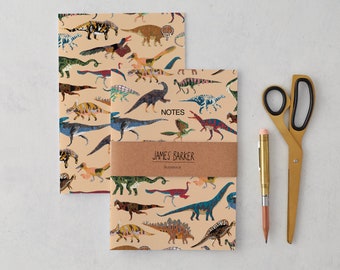 Dinosaur Notebook – A5 Illustrated Recycled Paper Journal