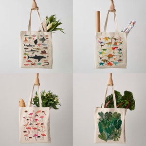 Vases and Ceramic Illustrated Tote Bag, Fair Trade Shopper Bag image 4