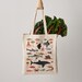 Sea Life Tote Bag, Canvas Tote Bag, Fair Trade, Shark Print, Fish, Aquatic Life, Weekender Bag, Shoulder Bag, Canvas Bag, Tote Bags