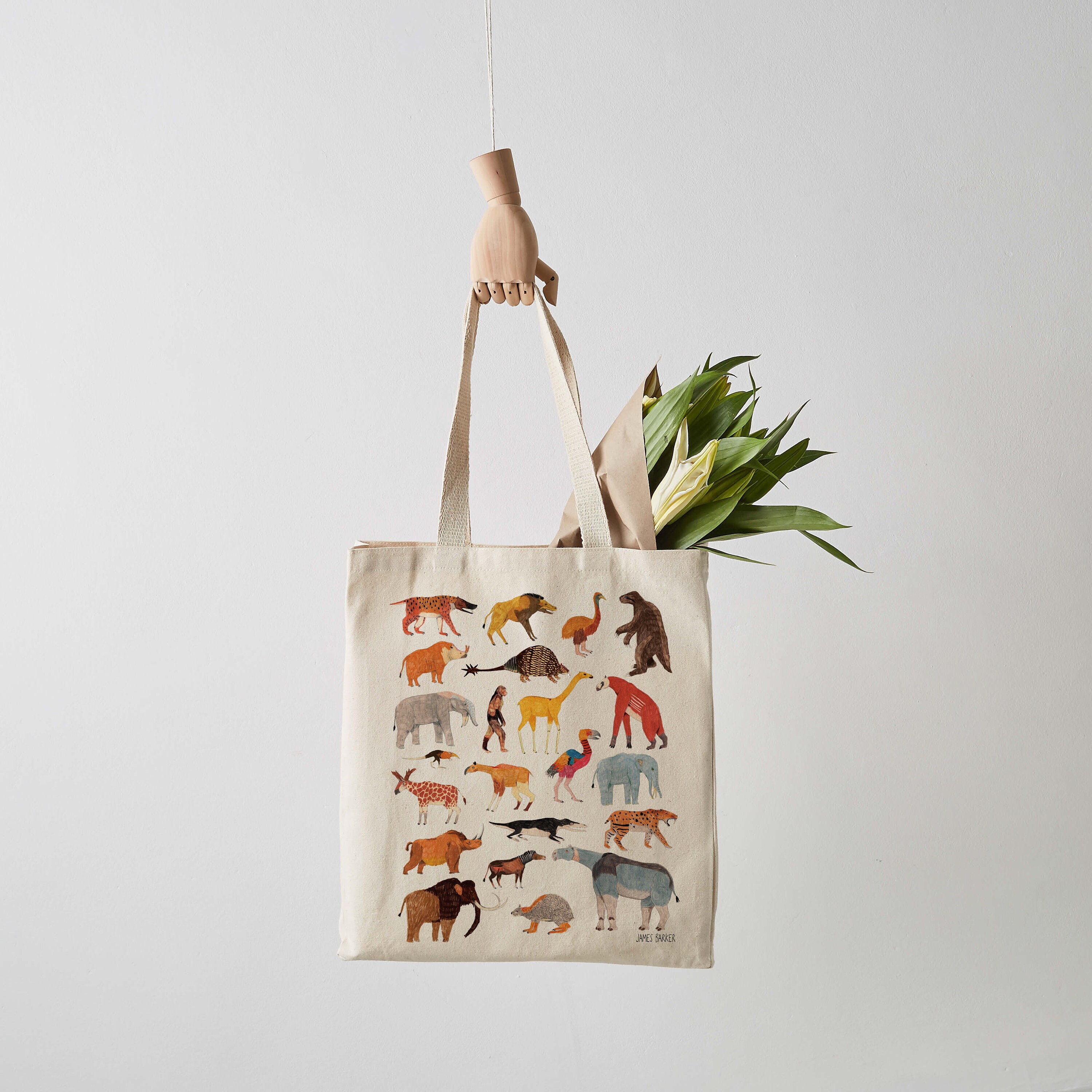 Prehistoric Animal Tote Bag Cute Canvas Shopper Eco - Etsy