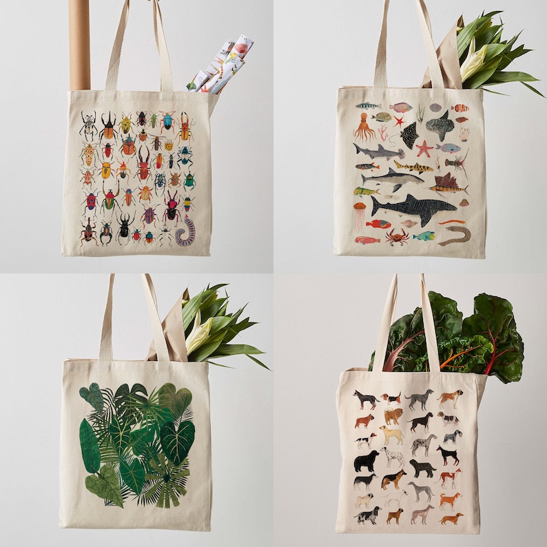 Borsa tote con funghi, borsa di tela per tutti i giorni, fungo velenoso, funghi, stampa di funghi, borsa a tracolla, commercio equo e solidale, borsa amante della natura, regalo per lei, shopper immagine 5