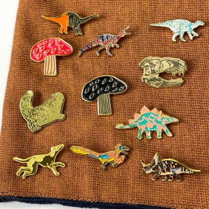 Enamel Pin Dinosaur Stegosaurus Pin, Dinosaur Brooch, Dinosaur Badge, Dinosaur Lover gift, Enamel Badge, Dinosaur Gift, Lapel Pin, image 7