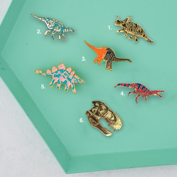 Dinosaur Enamel Pin Set Dinosaur Pin Badges Dinosaur Badge Hat
