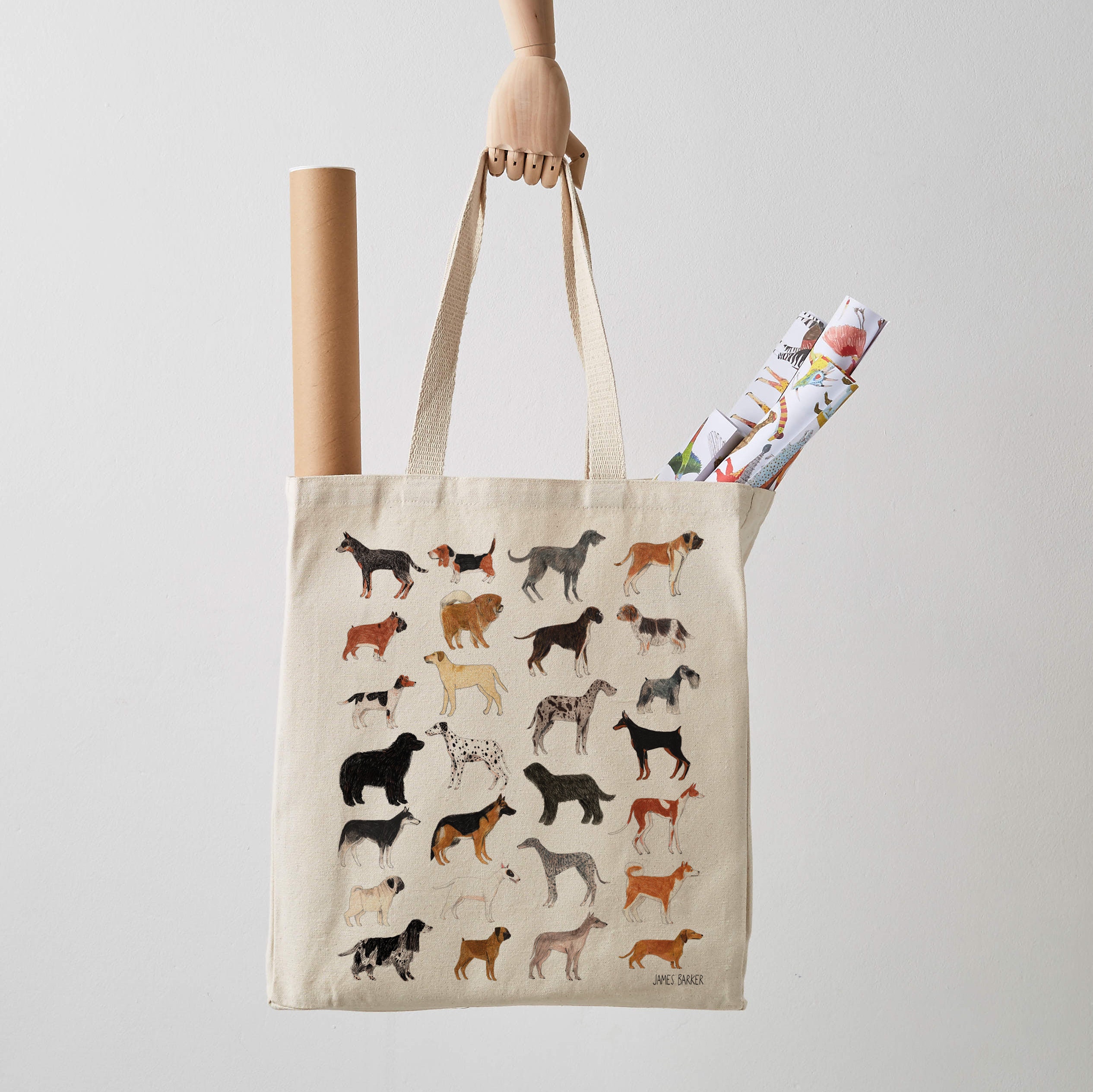 Dog Party Canvas Book Tote