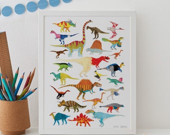 Dinosaurier Druck, Dinosaurier Dekor, Dinosaurier Wandkunst, Dinosaurier, Dinosaurier Drucke