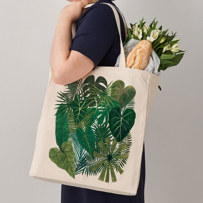 Retro Embroidered Plant Canvas Bag