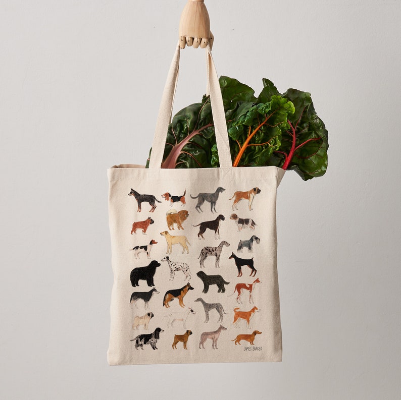 Dog Tote Bag Canvas Tote Bag Fair Trade Canvas Bag Dogs - Etsy